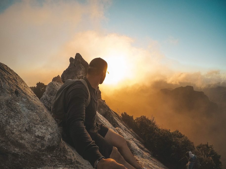 Backpacker in Desolation Wilderness